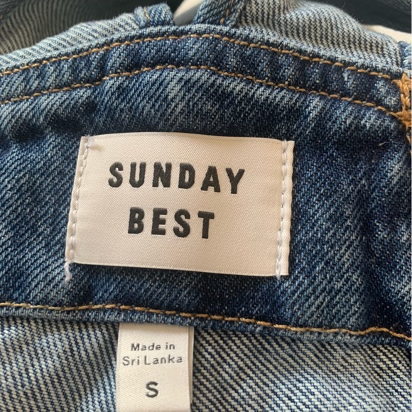 Aritzia Sunday Best Overheard Shortall in 90’s Medium Blue Size Small Like New - Picture 5 of 14